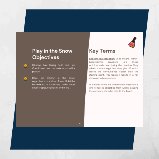 Discovering STEM play in the snow objectives