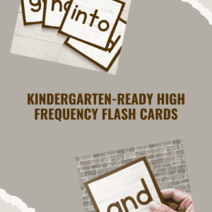 Kindergarten High Frequency Word Flash Cards