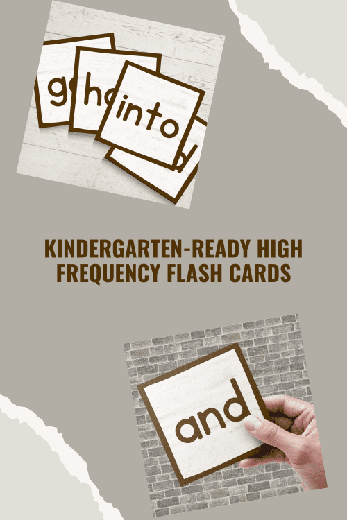 Kindergarten High Frequency Word Flash Cards